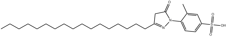 4-[(3-Heptadecyl-4,5-dihydro-5-oxo-1H-pyrazol)-1-yl]-3-methylbenzenesulfonic acid Struktur