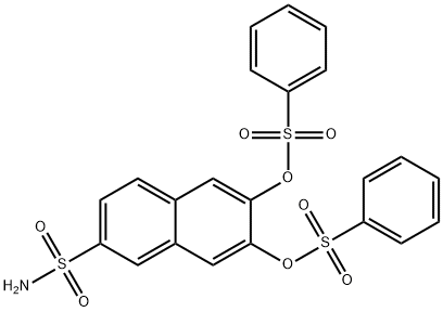 6,7-ビス[(フェニルスルホニル)オキシ]-2-ナフタレンスルホンアミド 化学構造式