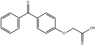 (4-苯甲酰基苯氧基)-乙酸 结构式