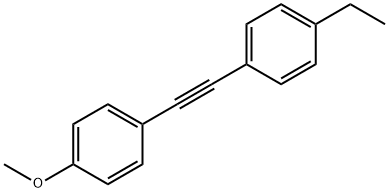 1-乙基-4-[2-(4-甲氧苯基)乙炔基]苯 结构式