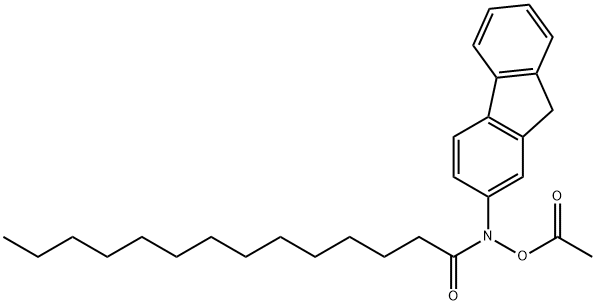 N-(9H-フルオレン-2-イル)-N-アセトキシテトラデカンアミド 化学構造式