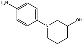 1-(4-氨基苯基) -3-哌啶醇 结构式