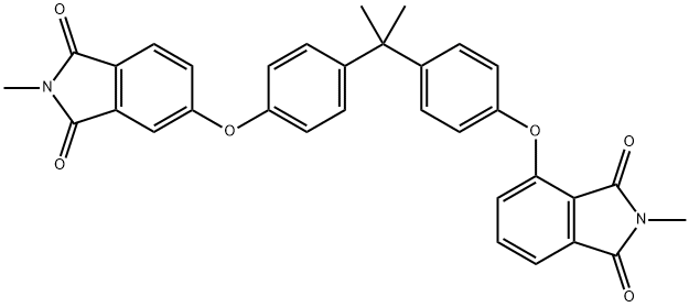 4-[4-[1-[4-[[(2,3-Dihydro-2-methyl-1,3-dioxo-1H-isoindol)-5-yl]oxy]phenyl]-1-methylethyl]phenoxy]-2-methyl-1H-isoindole-1,3(2H)-dione Struktur