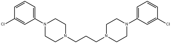 1,1′-(1,3-プロパンジイル)ビス[4-(3-クロロフェニル)ピペラジン] 化学構造式