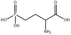 DL-2-氨基-4-磷丁酸 结构式