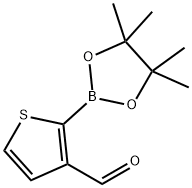 3-ホルミルチオフェン-2-ボロン酸ピナコールエステル 化学構造式