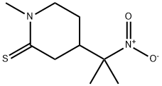 2-Piperidinethione,  1-methyl-4-(1-methyl-1-nitroethyl)- Structure