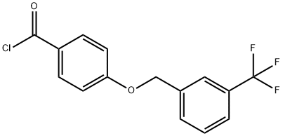 4-{[3-(三氟甲基)苄基]氧基}苯甲酰氯, 632366-17-7, 结构式