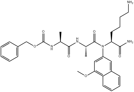 benzyloxycarbonyl-alanyl-alanyl-lysyl-4-methoxy-2-naphthylamide Struktur