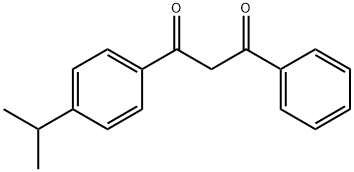1-(4-イソプロピルフェニル)-3-フェニルプロパン-1,3-ジオン 化学構造式
