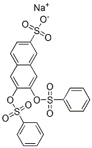 sodium 6,7-bis[(phenylsulphonyl)oxy]naphthalene-2-sulphonate 结构式