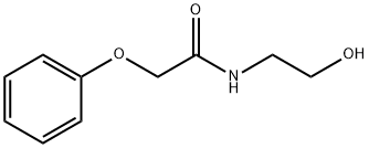 N-(2-ヒドロキシエチル)-2-フェノキシアセトアミド 化学構造式