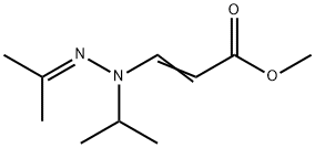 2-Propenoic acid, 3-((1-methylethyl)(1-methylethylidene)hydrazino)-, m ethyl ester 结构式