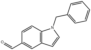 1-ベンジル-1H-インドール-5-カルブアルデヒド 化学構造式