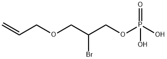 2-ブロモ-3-(2-プロペニルオキシ)プロピル=二水素ホスファート 化学構造式