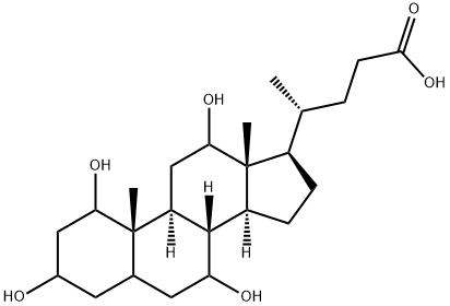 4-(1,3,7,12-tetrahydroxy-10,13-dimethyl-2,3,4,5,6,7,8,9,11,12,14,15,16,17-tetradecahydro-1H-cyclopenta[a]phenanthren-17-yl)pentanoic acid Struktur