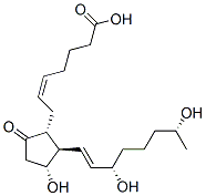 (Z)-7-[(1R,2R,3R)-2-[(E,3S,7R)-3,7-dihydroxyoct-1-enyl]-3-hydroxy-5-oxocyclopentyl]hept-5-enoic acid Structure