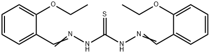 1,3-bis[(2-ethoxyphenyl)methylideneamino]thiourea Structure