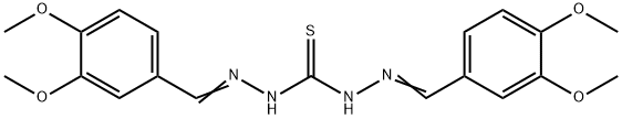 1,3-bis[(3,4-dimethoxyphenyl)methylideneamino]thiourea Struktur