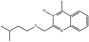 4-methyl-2-(3-methylbutylsulfanylmethyl)-3-oxido-quinazoline Structure