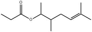 プロパン酸1,2,5-トリメチル-4-ヘキセニル 化学構造式