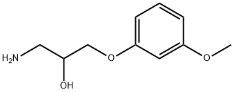 1-アミノ-3-(3-メトキシフェノキシ)プロパン-2-オール 化学構造式