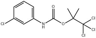 (1,1,1-trichloro-2-methyl-propan-2-yl) N-(3-chlorophenyl)carbamate Structure