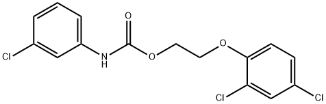 2-(2,4-dichlorophenoxy)ethyl N-(3-chlorophenyl)carbamate Structure