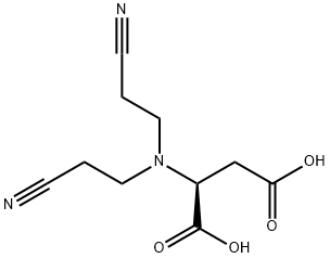 DL-Aspartic acid, N,N-bis (2-cyanoethyl)- Structure