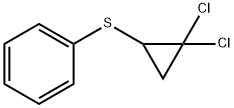 2,2-ジクロロシクロプロピル フェニル スルフィド 化学構造式