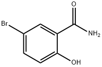 2-ヒドロキシ-5-ブロモベンズアミド 化学構造式