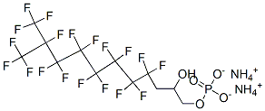 diammonium 4,4,5,5,6,6,7,7,8,8,9,9,10,11,11,11-hexadecafluoro-2-hydroxy-10-(trifluoromethyl)undecyl phosphate Struktur