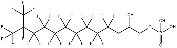 4,4,5,5,6,6,7,7,8,8,9,9,10,10,11,11,12,13,13,13-icosafluoro-2-hydroxy-12-(trifluoromethyl)tridecyl dihydrogen phosphate Structure