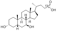 ウルソデオキシコール酸-24-13C 化学構造式
