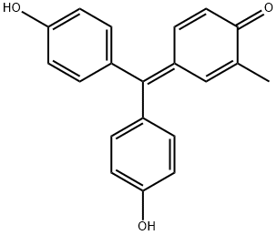 4-(Bis(4-hydroxyphenyl)methylene)-2-methyl-2,5-cyclohexadien-1-one Struktur
