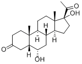 5-BETA-PREGNAN-6-ALPHA, 17-DIOL-3,20-DIONE Struktur