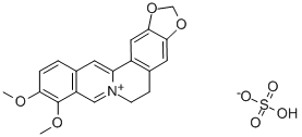 硫酸小檗碱, 633-66-9, 结构式