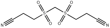 3-(2-cyanoethylsulfonylmethylsulfonyl)propanenitrile 化学構造式