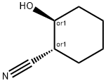 TRANS-2-ヒドロキシシクロヘキサンカルボニトリル 化学構造式
