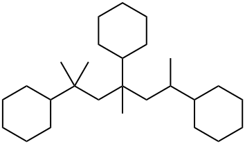 1,1',1''-(1,1,3,5-tetramethylpentane-1,3,5-triyl)tris(cyclohexane) Struktur