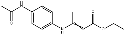Ethyl 3-(p-acetamidoanilino)crotonate Struktur
