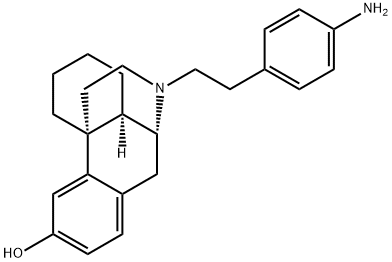 (-)-17-(p-Aminophenethyl)morphinan-3-ol Struktur