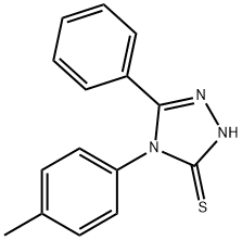 4-(4-甲基苯基)-5-苯基-4H-1,2,4-三唑-3-基氢硫化物, 63314-58-9, 结构式