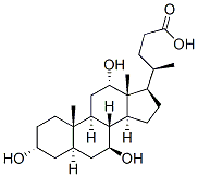 (3a,5a,7b,12a)-3,7,12-trihydroxy-Cholan-24-oic acid 结构式