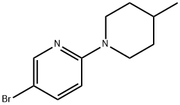 1-(5-ブロモ-2-ピリジニル)-4-メチルピペリジン 化学構造式