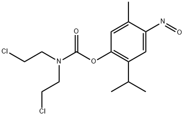(5-methyl-4-nitroso-2-propan-2-yl-phenyl) N,N-bis(2-chloroethyl)carbam ate 结构式