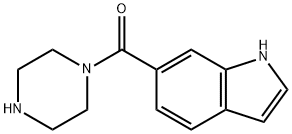 6-[(ピペラジン-1-イル)カルボニル]-1H-インドール 化学構造式
