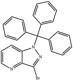 3-溴-1-三苯甲基-4-氮杂吲唑 结构式