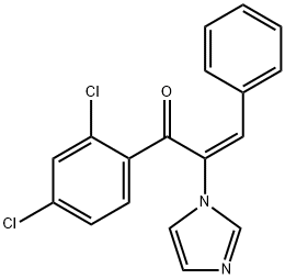2-Propen-1-one,  1-(2,4-dichlorophenyl)-2-(1H-imidazol-1-yl)-3-phenyl-,  (E)-  (9CI) Struktur