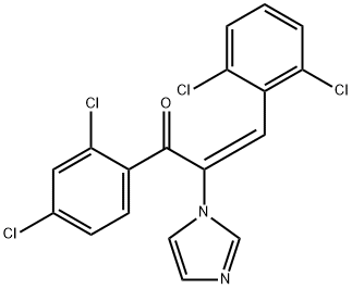 2-Propen-1-one,  1-(2,4-dichlorophenyl)-3-(2,6-dichlorophenyl)-2-(1H-imidazol-1-yl)-,  (E)-  (9CI) Struktur